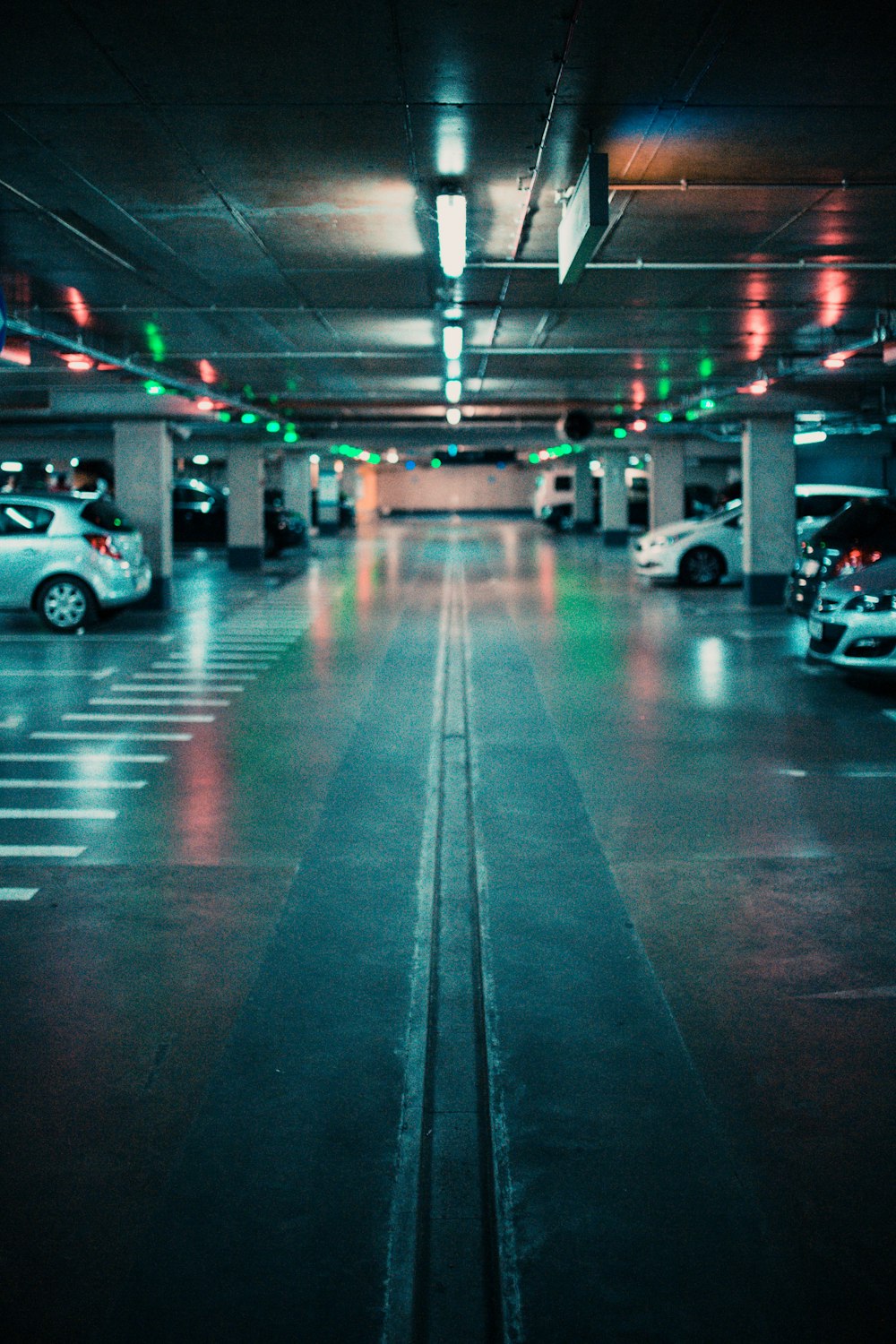 Parking garage markings
